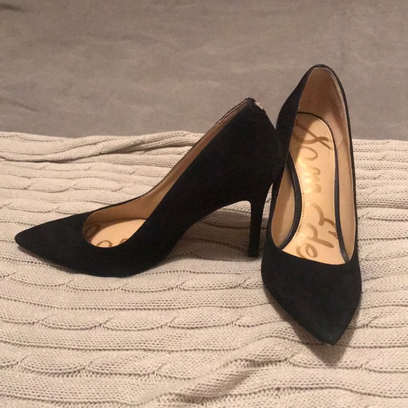 sam edelman black suede pumps